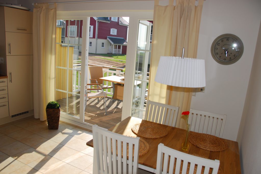 Der Essbereich des Ferienhauses Ostseebrise in Sierksdorf