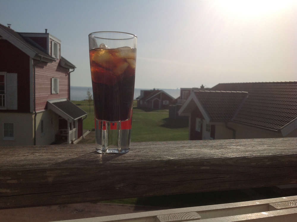 Sommerlicher Blick Richtung Ostsee vom Balkon des Ferienhauses Ostseebrise